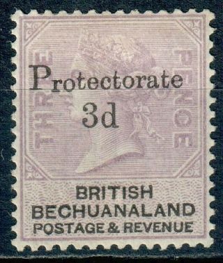 Bechuanaland 1888 3d On 3d Protectorate Overprint Fine Mounted Sg43 Cv £200