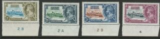 Northern Rhodesia 1935 Silver Jubilee Set With Plate Nos Sg 18 - 21 Mnh.
