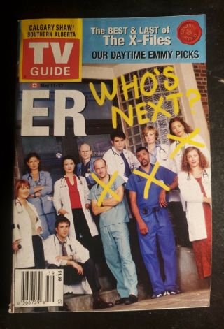 Tv Guide May,  11 - 17,  2002 - Er - Cast On Cover