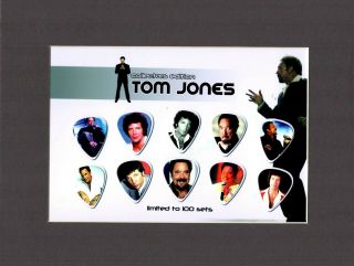 Tom Jones Matted Picture Guitar Pick Set Limited 100 Delliah She 