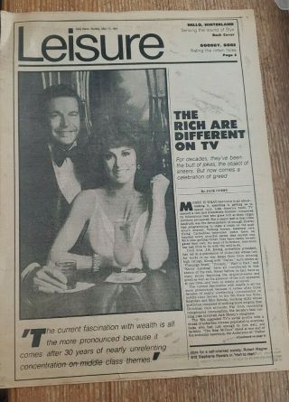 Daily News Leisure May 1981 Hart To Hart Tv Show Stephanie Powers Robert Wagner