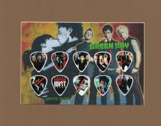 Green Day Matted Picture Guitar Pick Set Limited 21 Guns Basket Case Bang Bang