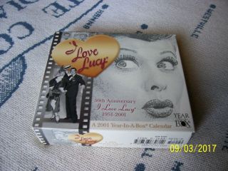 1951 - 2001 I Love Lucy 50th Anniversary Year - In - A - Box Calendar Lucille Ball