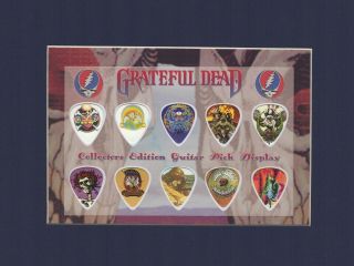 Grateful Dead Matted Picture Guitar Pick Set Collectors Touch Of Grey Gray