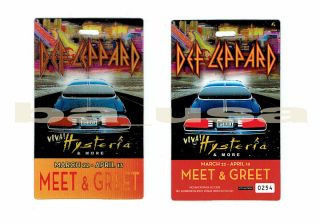 Def Leppard " Viva Hysteria / Meet & Greet " Backstage Pass Laminate (2013)