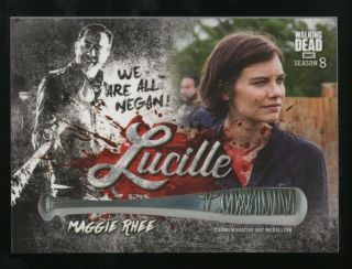 2018 Topps Amc The Walking Dead Maggie Rhee Commemorative Bat Medallion