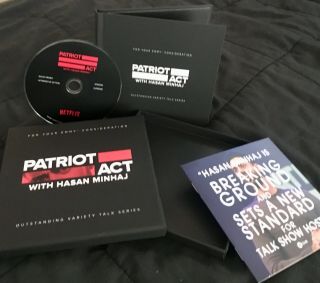 Patriot Act With Hasan Minhaj Dvd Emmy Fyc 2019 Promo Package Netflix