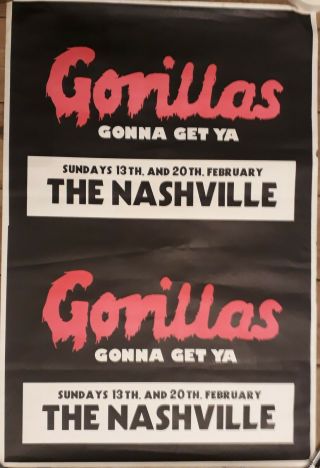 Gorillas Concert Poster - Sex Pistols Live At The Nashville London 1977
