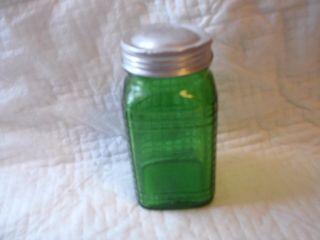 Green Glass Spice Container Owens - Illinois
