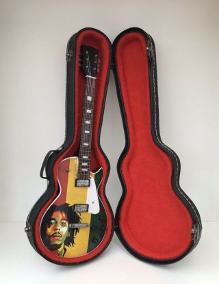 Bob Marley Tribute Guitar Miniature With Case (uk)