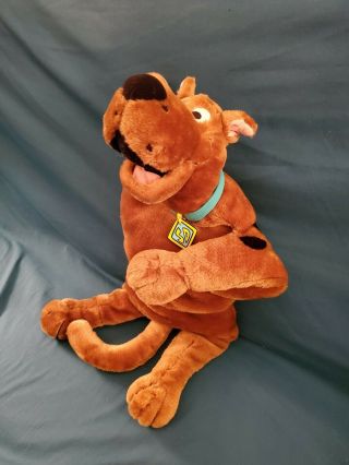Vintage 26” Laying SCOOBY DOO Plush SQUEEZE MY EAR,  I TALK,  Cartoon Network 3