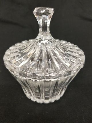 Vintage Crystal Glass Industries 24 Lead Crystal Candy Dish With Lid Poland