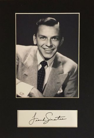 Frank Sinatra Rare Autograph/signature,  Mounted Classic Photograph ⭐⭐⭐⭐⭐