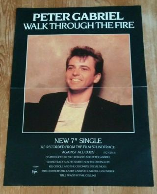 Peter Gabriel Walk Through The Fire Uk 1980 Shop Promo Poster 30 X 40cm