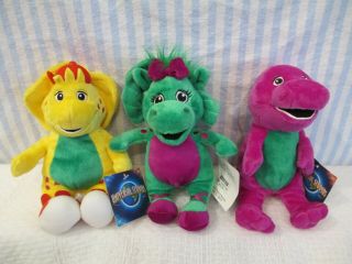 Barney the Dinosaur,  Baby Bop & TJ Stuffed Plush from the TV Show,  Ornaments 2