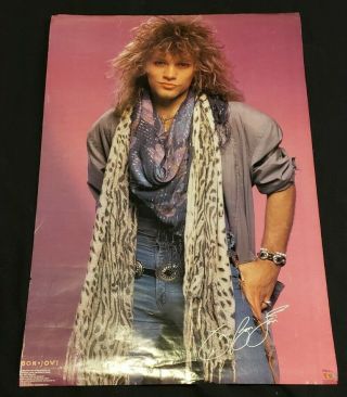 Vintage Jon Bon Jovi Wall Poster