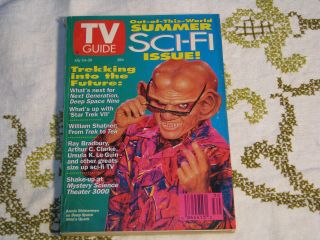 Tv Guide July 24 - 30,  1993 Summer Sci - Fi Issue Star Trek: Next Gen.  Deep Space