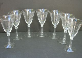 Vintage Fostoria LIDO Water Glasses / Goblets 7 1/2 
