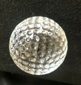 Waterford Crystal Golf Ball Paperweight Figurine,  W/ Box,  Cond