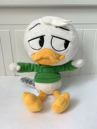 Duck Tales Louie Disney Store Plush 10 " Stuffed Toy Hoodie Green Sweatshirt