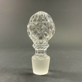 Fantastic Vintage 10cm Pressed Glass Decanter Bottle Replacement Stopper 15