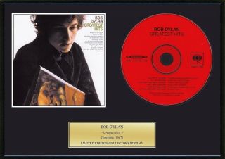 Bob Dylan - Framed Cd Presentation Disc Display