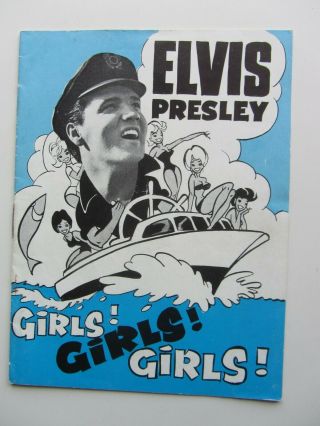 Elvis Presley 1963 Danish Press Book Girls Girls Girls Denmak