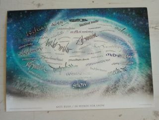 Kate Bush Print 50 Words For Snow Poster.  Rare And Collectable.