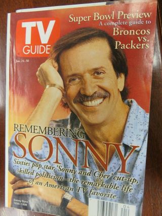 Tv Guide Sonny Bono,  Bowl January 24 - 30,  1998