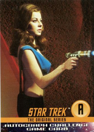 Sherry Jackson On 1997 Star Trek: Tos Series One Autograph Challenge Card A