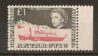 (d) Br Antarctic Territory 1969 £1 Hms Endurance Sg15a Fine Cat£120