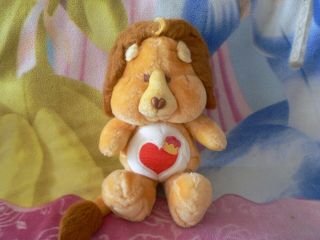 13 " Plush Vintage Brave Heart Lion Care Bear Cousin Baby Boy Girl 1980s Soft Toy