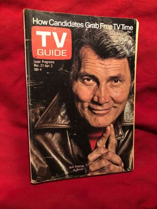 Tv Guide March 27,  1976 Jack Palance Of 