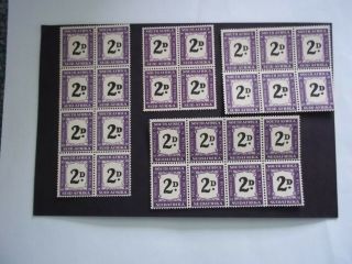 South Africa Postage Due Stamps - 2d Blocks - Suid Afrika