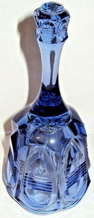 Vintage Fenton Bell Barred Periwinkle Blue Art Glass