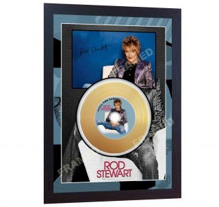 Rod Stewart Still The Same Mini Gold Vinyl Cd Record Signed Framed Print