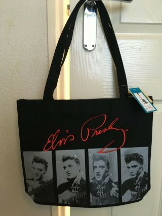 Elvis Presley Tote / Shopping Bag By Ashley M,  With Tags,  16 X 13 "