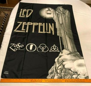 1994 Led Zeppelin Zoso Scarf Banner Band Concert Flag Made In Italy Myth Gem