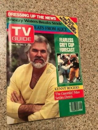 Rare Tv Guide Canada 1983 Beth Howland Kenny Rogers " The Gambler " Hank Williams