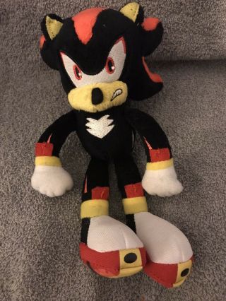 Jazwares Sonic The Hedgehog Shadow Plush Black Stuffed Animal Toy 8 Inch Sega