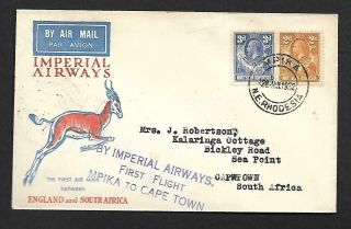 N.  Rhodesia,  1932 Kgv,  1st Flight Cover,  Mpika To Capetown,  Imperial Airways