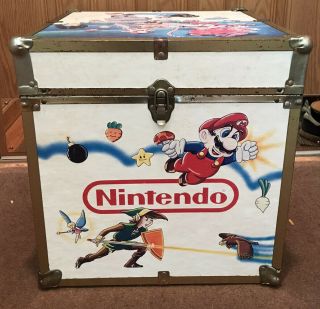 Rare Vintage Nintendo Mario Zelda Box Toy Chest Storage Video Games