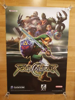 Soul Calibur II 2 Nintendo Gamecube Poster Store Display Sign Zelda Link 2
