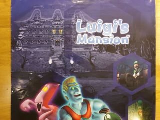 Luigi ' s Mansion Nintendo Gamecube Luigi Store Display Poster Sign Mario 4