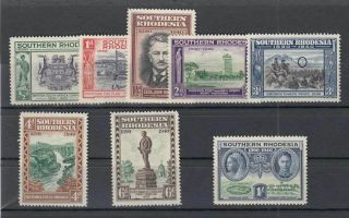 Southern Rhodesia - 1940 Set With Scarce " Cave Flaw " Sg57a All Vfm - Light Hinge R