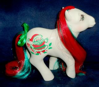 Rose My Little Pony Vintage Christmas Pony Santa Clause Merry Treat G1