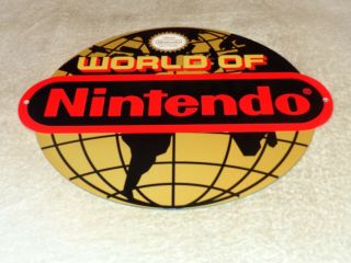 Vintage World Of Nintendo 12 " Metal Mario Brothers Nes 64 Snes Gasoline Oil Sign