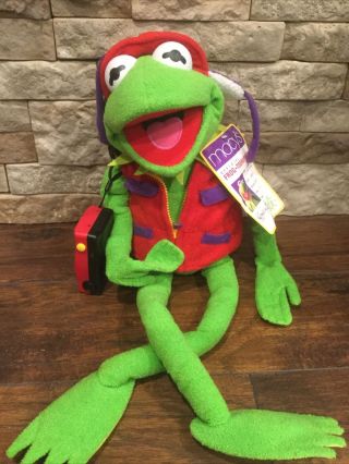 Macys Official Kermit The Frog - Tographer Plush W/ Camera 26 " W/ Tags Henson Euc