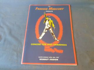 The Freddie Mercury Tribute Concert Programme Queen Wembley Stadium 20/4/1992