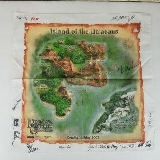 Dungeon Siege: Legends Of Aranna Cloth Map Autographed By Creators